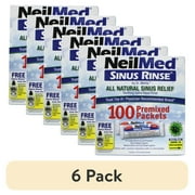(6 pack) NeilMed Sinus Rinse Premixed Refill Packets 100 Each