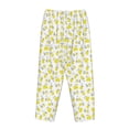 thumbnail image 5 of Goofa Yellow Lemon Leaves Printed Soft Pajama Pants for Women, Wide Leg Comfy Casual Lounge Yoga Pants-Large, 5 of 9