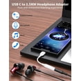 USB C to 3.5 mm Headphone Jack Adapter for iPhone 15, 2 Pack Type C to