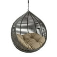 thumbnail image 4 of Modway Garner Teardrop Outdoor Patio Swing Chair without Stand in Gray/Mocha, 4 of 5