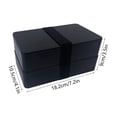 thumbnail image 3 of Apmemiss Clearance Double Layer Lunch Box Household Food Storage Container Black Plastic Bento Box Lunch Box Insulated Lunch Box Set, 3 of 6