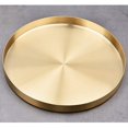 thumbnail image 6 of LHWEN Stainless Steel Gold Tray Round Jewelry Storage Beauty Tools Decorative Organizer Entrance Table Dresser Coffee Table Shiny Golden Tray for Home Decor Key Holder Candle Display Snack Serving, 6 of 9