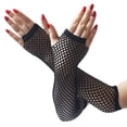thumbnail image 4 of CHUANK Gants en Résille Sans Doigts Sexy Néon pour Femmes et Filles, 4 of 7
