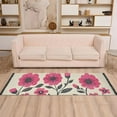thumbnail image 2 of Yayeee Runner Rug for Bedroom 2'x6' Machine Washable Hallway Non Slip Mat, Pink Flowers, 2 of 8