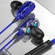 thumbnail image 5 of Matsuzay Auricular con cable Interfaz de 3,5 mm Altavoz dual dinámico Tapón de oreja de silicona Juego ergonómico Auriculares intrauditivos con Cables de audio/vídeo Azul, 5 of 8