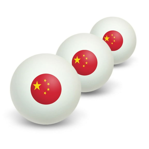 China Chinese Flag Novelty Table Tennis Ping Pong Ball 3 Pack
