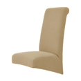 thumbnail image 2 of GUOOL Modern Soft High Back Chair Cover Stretch Velvet Corn Fleece Slipcover Removable Khaki, 2 of 9