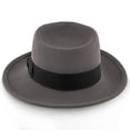 thumbnail image 5 of Capital Grey Wool Crushable Wool Felt Fedora – Classic Teardrop C-Crown Fedora with 2.75" Brim, Grosgrain Ribbon Band, Cotton Sweatband & Side Pin – 100% Australian Wool, 5 of 6