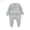 Grey, variant on Baby Boys Full Zip Up Pajamas Infant Romper With Front Zipper Soft Long Sleeve Jumpsuit For Newborn Toddler Cozy Sleeper Outfit Boys Jumpsuit Long Pants Size Newborn-1 Months