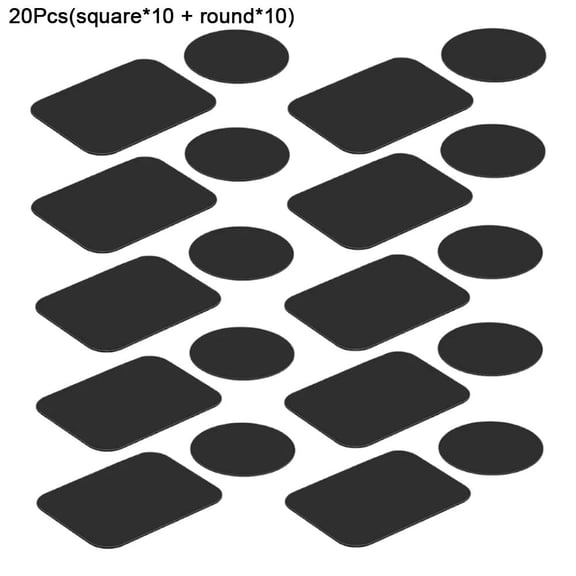 Car Magnetic Holder 20Pcs Self-Adhesive Metal Plate Rectangle Round & E6Z1