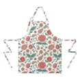 thumbnail image 2 of Pioneer Flower Floral Print Pattern Apron for Women and Men, Cotton Linen Waterproof with Pockets, Adjustable, 33x27 Inch for Kitchen, Gardening, BBQ, Salon, 2 of 6