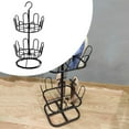 thumbnail image 6 of Tongina Revolving Shoe Rack Round Shoe Organizer Rack Modern Shoes Drying Standing Circular Shoe Rack Shoe Tree Rack for Laundry Room Black 2 Tiers, 6 of 8