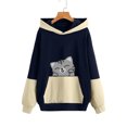 thumbnail image 5 of Sudadera Para Mujer, Sudaderas Con Capucha de Cuello Redondo de Gran Tamaño, Suéter de Otoño E Invierno, Suéter Holgado Con Estampado de Mascotas Odeerbi  ODB138284, 5 of 5