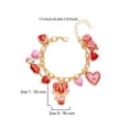 thumbnail image 7 of SmartBy Valentine Day Bracelet Rose Flower Heart Letter Charm Adjustable Length Bracelet Girlfriend Birthday Present, 7 of 7