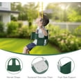 thumbnail image 5 of RedSwing Trapeze Swings Bar with Rings, Belt Swing Seat and Bucket Swings Combo Pack (Triangle and Chain Dip) for Kids Outdoor with 57-86" Rope,High Back Toddler Bucket Seat, Green, 5 of 8