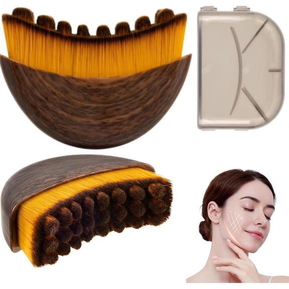 Lymphatic Contour Face Brush, Contour Face Brush for Lymphatic Drainage, Chin & Jawline Sculpting