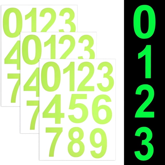 CCOCC 30 Numbers, Glow In The Dark House Numbers Number Stickers for Mailbox Glow Address Signs for Houses at Night for Door Cars Trucks Home Business