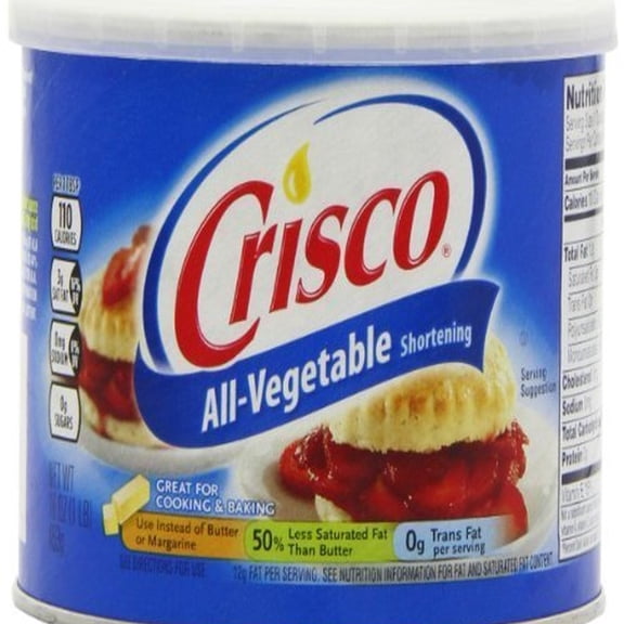 Crisco All-Vegetable Shortening, 16oz Can (Pack of 24)