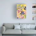 thumbnail image 4 of Trademark Fine Art Ania Zwara Navy Anemones On Yellow Canvas Wall Art, 4 of 4