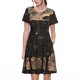 thumbnail image 1 of Easygdp Starry Night Black Sheep para Vestido Transpirable de Mujer, Vestido Suelto de Manga Corta con Pliegues y Bolsillos para el Verano, 1 of 6
