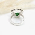 thumbnail image 4 of Natural Green Onyx Gemstone Oxidized Silver Ring – 925 Sterling Silver Ring Handmade Triangle Cut Green Stone Vintage Jewelry for Women, 4 of 6