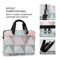thumbnail image 4 of FORMRS 16" Laptop Bag Carrying Sleeve Case with Handle Travel Shoulder Briefcase, Green Geometric, 4 of 8