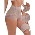 thumbnail image 3 of DARING DIVA High-Waisted Butt Lifting Underwear Seamless Panties L Light Brown, 3 of 6