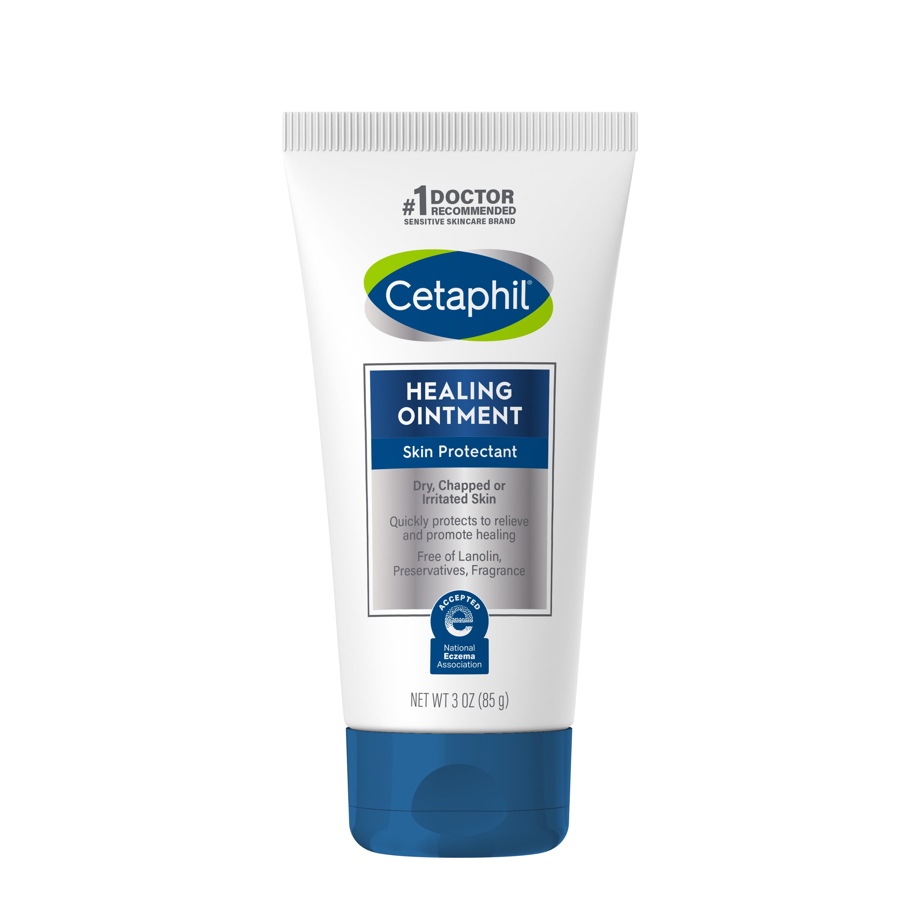 CETAPHIL Healing Ointment | 3 oz | For Dry, Chapped, Irritated Skin | Heals and Protects | Soothes Cracked Hands and Chapped Lips | Hypoallergenic | Fragrance Free | Dermatologist Recommended