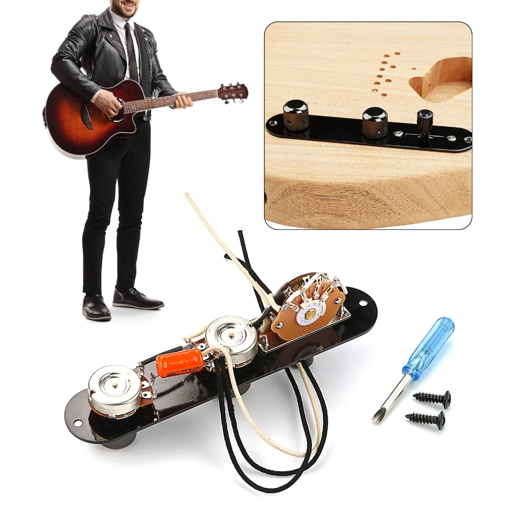 3 Way Guitar Control Plate Assembly Wire Loaded Prewired Guitar Switches Control Plate Musical Instrument Accessories