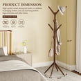 thumbnail image 7 of Freestanding Coat Rack with 8 Hooks,Wooden Entryway Coat Stand for Hats,Scarves,Bags,Heavy Duty Clothes Rack for Hallway,Bedroom & Office,Easy Assembly,Modern Home Decor, 7 of 7