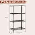 thumbnail image 3 of Costway 4-Tier Metal Storage Shelving Unit 600 LBS Storage Organizer with V-Shaped Rack, 3 of 10