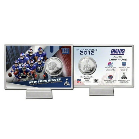 NFL - New York Giants Super Bowl XLVI Champions Silver Coin Card