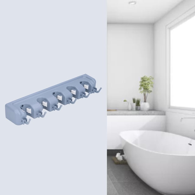 Soporte Para Escoba, Organizador De Fregona Multifuncional Montado En La Pared, Colgador De Garaje Para Jardín Que Ahorra Espacio Para Baño De Cocina