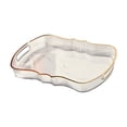 thumbnail image 2 of TISHITA Serving Tray Vanity Tray Serving Plate Nordic Desk Organizer Jewelry Storage Tray Cafe Cafeteria Tray for Farmhouse White L, 2 of 8