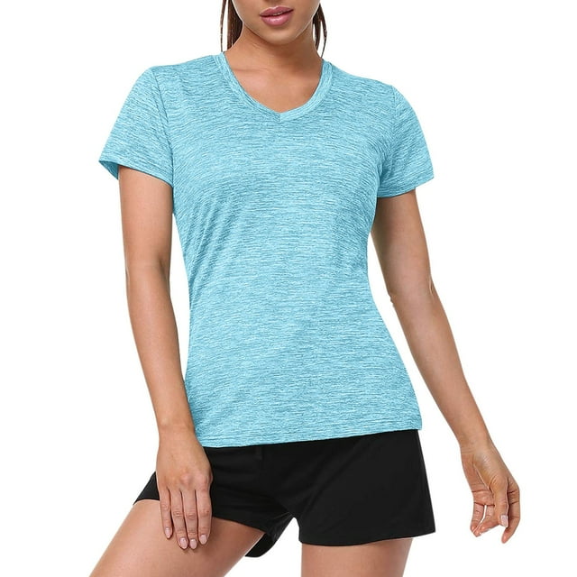 Gibobby Blusas Elegantes Para Mujer Blusa de mujer con cuello en V Top suelto de viaje(Azul, M)