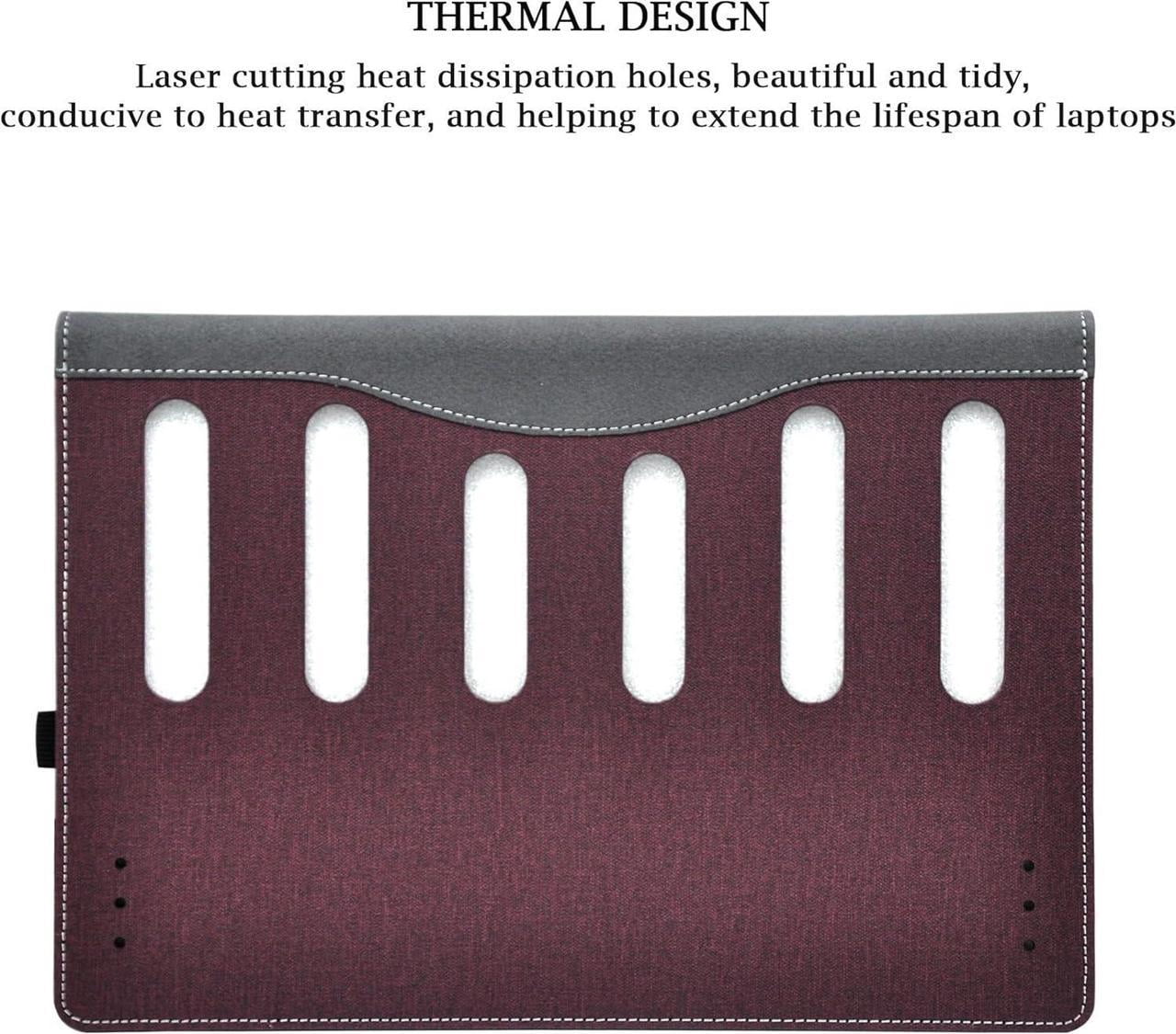 Laptop Case Cover for 14 inch Lenovo IdeaPad 5 2-in-1 14Q8X9 14AHP9 14IRH9 14IRU9 Sleeve,PU Leather Protective Bag Notebook PC Accessories