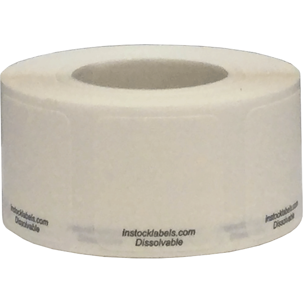 Dissolvable Blank Shelf Life Labels For Food Rotation Prep 1 Inch