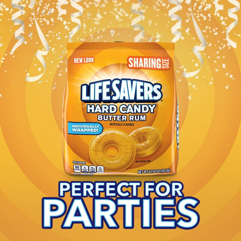 Life Savers Butter Rum Hard Candy Individually Wrapped, Sharing Size