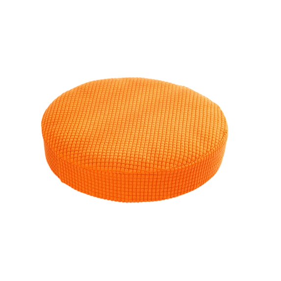 Bar Stools Seat Cover, Elastic Dustproof Bar Chair Covers Washable Bar Stool Cushions, Slipcover for Barstool, Kitchen, Only Cushion , Orange