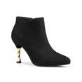 thumbnail image 1 of BLISSFUL STEP Women's Pointed Toe Stiletto Heels Zip Ankle Boots Black 7.5, 1 of 7