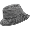thumbnail image 4 of Sombrero de pescador, ala ancha, de algodón vaquero lavado, para exteriores, gorra plana para pesca, senderismo, deportes de playa, 4 of 4