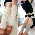 thumbnail image 2 of Women‘s Crochet Cable Knit Braided Winter Leg Warmers Boot Cuffs Toppers Socks, 2 of 10