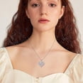 thumbnail image 2 of Inpasne Women Heart Butterfly Necklace 925 Sterling Silver Alexandrite Necklace June Birthstone Pendant Jewelry Gifts for Women Her Mom Wife Girlfriend Daughter Sister, 2 of 6