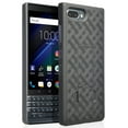 thumbnail image 1 of Case for BlackBerry Key2 LE, Nakedcellphone [Black Tread] Slim Ribbed Rubberized Hard Shell Cover [with Kickstand] for BlackBerry Key2 LE Phone [[ONLY FOR LE MODEL]], 1 of 7