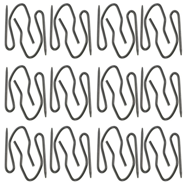 30 ganchos metálicos para cortinas plisadas, resistentes, para interiores, con rieles deslizantes