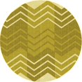 thumbnail image 1 of Ahgly Company Machine Washable Indoor Round Transitional Bold Yellow Area Rugs, 3' Round, 1 of 7