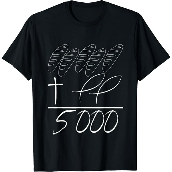 2 Fishes 5 Breads 5000 Chosen Against The Current Men Women T-Shirt