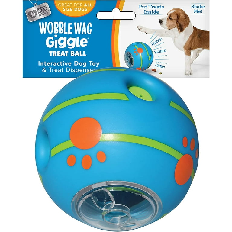 Pets Know Best Wobble Wag Giggle Treat Ball, Interactive Dog Toy