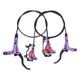thumbnail image 1 of Soidarity Freno de disco hidráulico para bicicletas, 2 piezas, trasero izquierdo, delantero derecho, bidireccional, bicicleta de montaña, ciclismo de Ciclismo Violeta Soidarity OD028075-04, 1 of 6