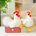 thumbnail image 4 of Fluffy Chicken Plush Toys Cute Farmyard Animal White Chicken Plushies Funny Hen Stuffed  Dolls Gift, 4 of 5